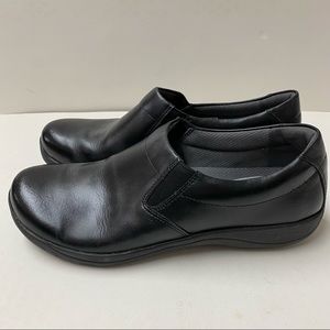 Dansko Ellie Black Leather Clog Nurse’s Shoes Slip Resistant Sole Sz 38 7.5